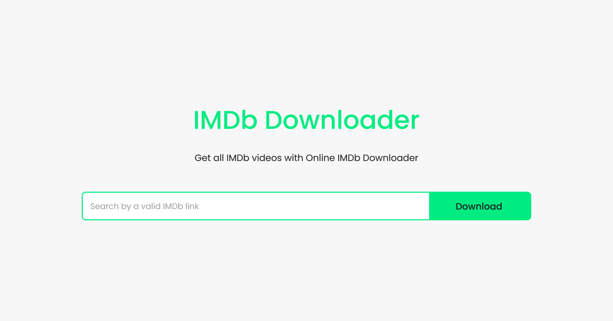 imdb downloader video