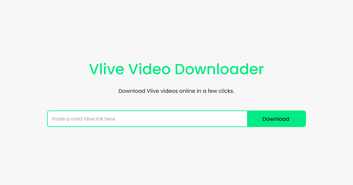 Online Vlive Video Downloader Download Vlive Videos for Free